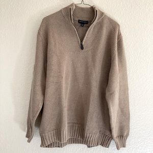 SOLD Ashy Brown Quarter Zip Crewneck (Men’s)